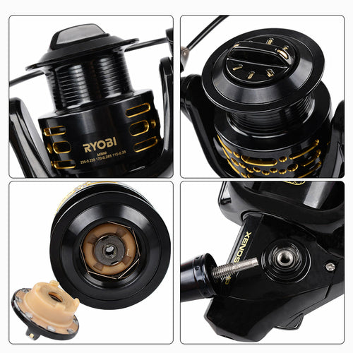 Sipnning fishing reels XENOS III HP metal spool Saltwater Wheel 6+1BB